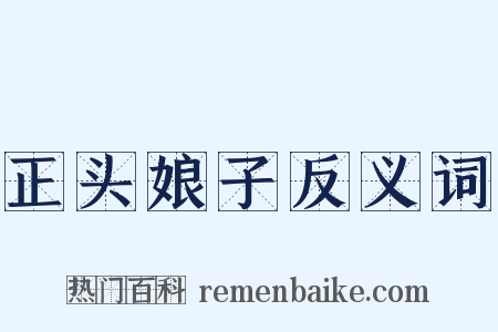 正头娘子反义词是什么意思的图片